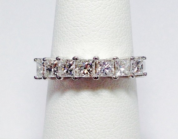 Princess cut diamond anniversary hotsell ring