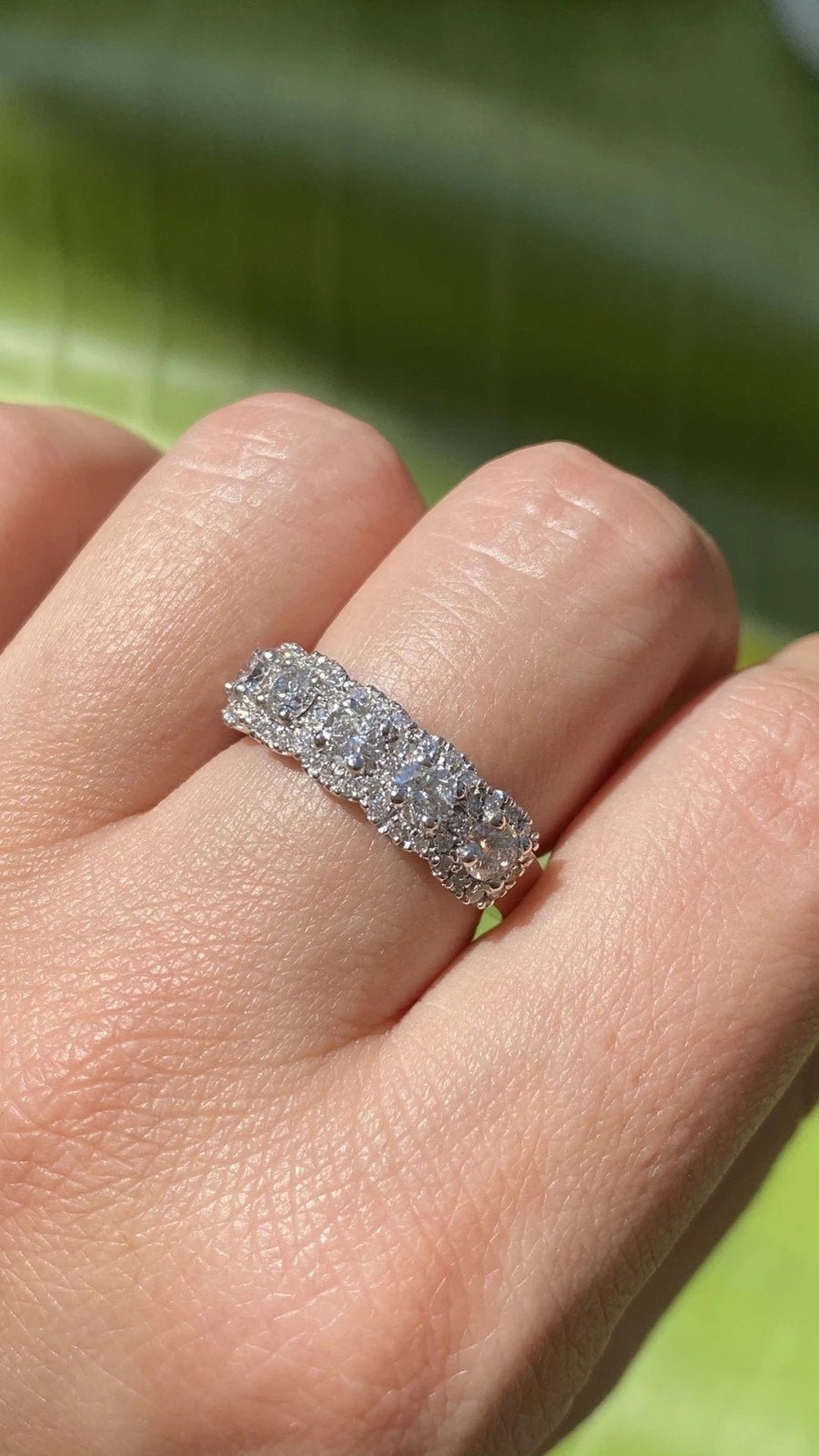 Diamond Stone Cushion Shape Halo Round Diamonds Rings Wedding Band  Bands Anniversary Ring Platinum 18K 14K White Yellow Rose Gold