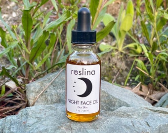 Night Dry Skin Face Oil - Nighttime Face Moisturizer Organic Night Serum Dry Skin Serum Dry Skin Night Face Serum Night Face Oil