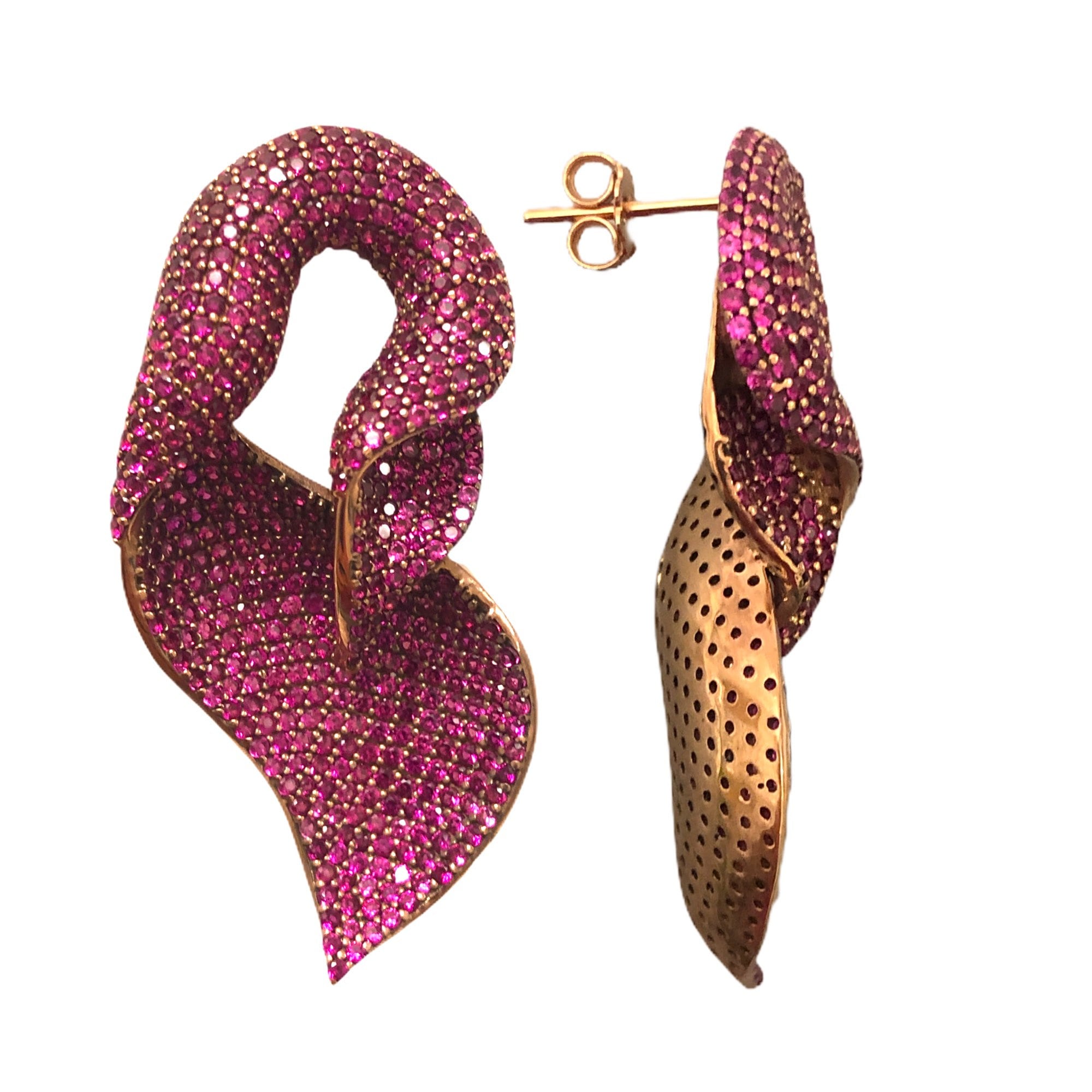 Jemela Earrings , Statement Earrings , Gift Earrings , Wine Pink