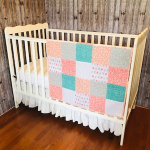 Patchwork Baby Quilt - Spring Tulips