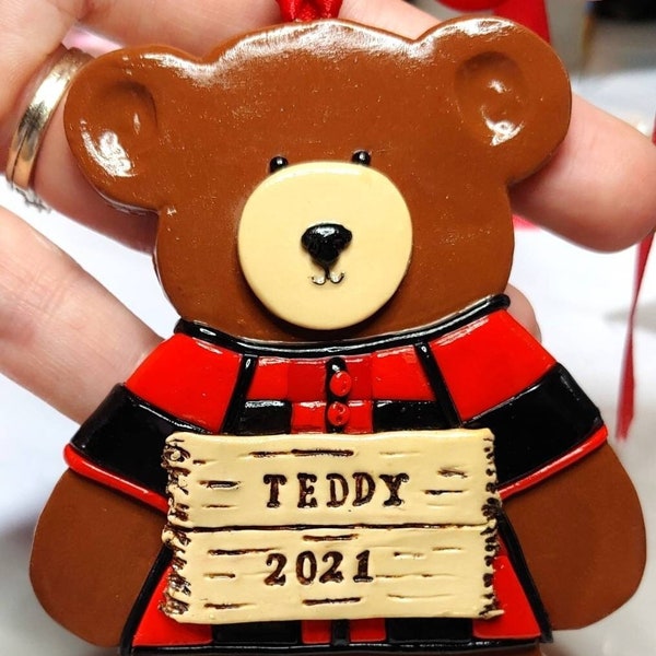 Teddy Bear Ornament Etsy
