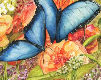Butterfly art print: Watercolor butterfly decor