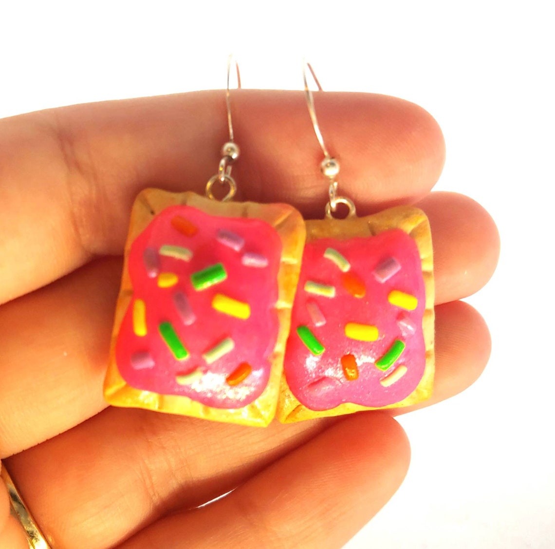 Polymer Clay Food Earrings Cute Food Earring Toaster Pastry Etsy