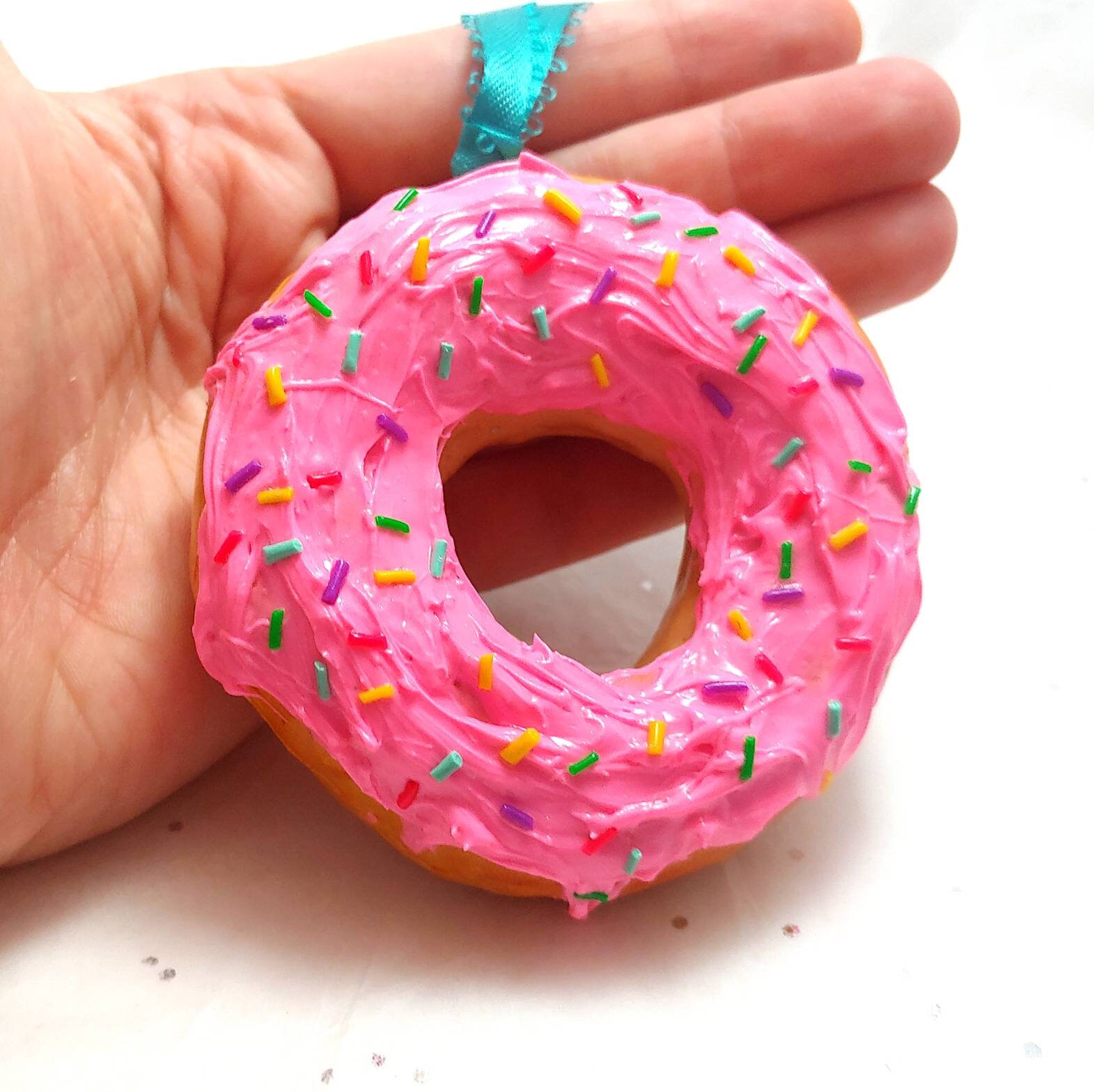 Polymer Clay Donut Ornament Personalized Donut Ornament Etsy