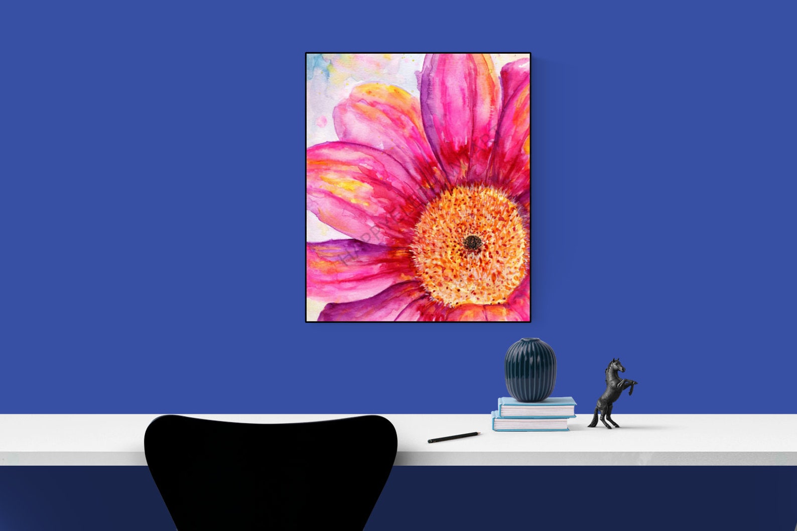 Vibrant Pink Flower Wall Art for Home Decor Pink Flower Etsy