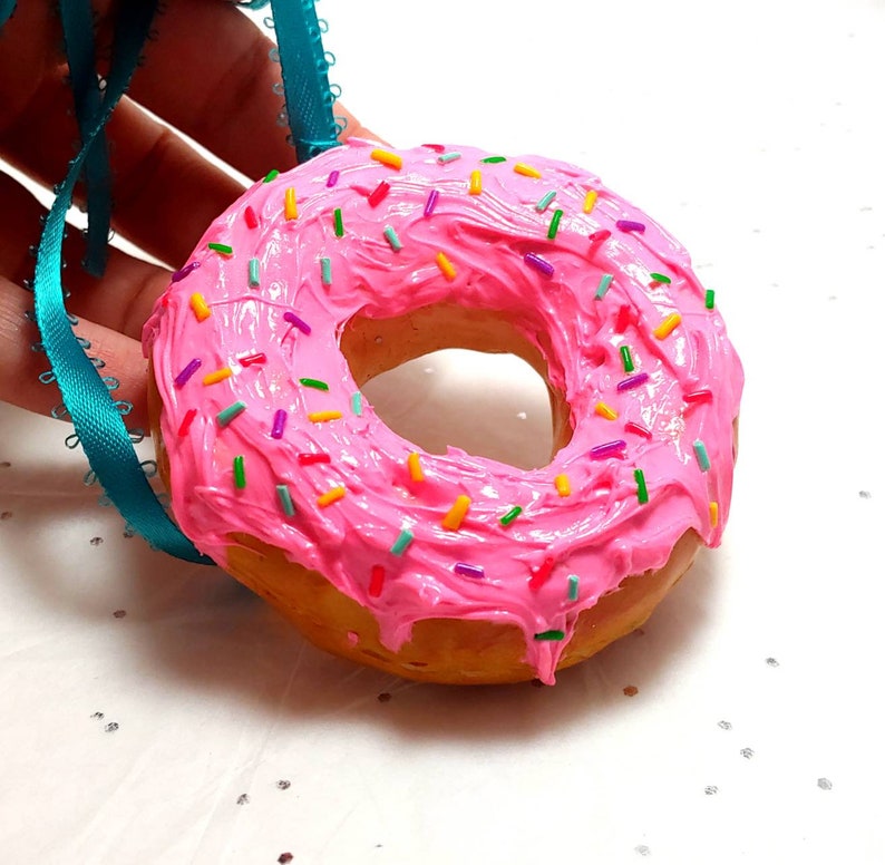 Polymer Clay Donut Ornament Personalized Donut Ornament Etsy