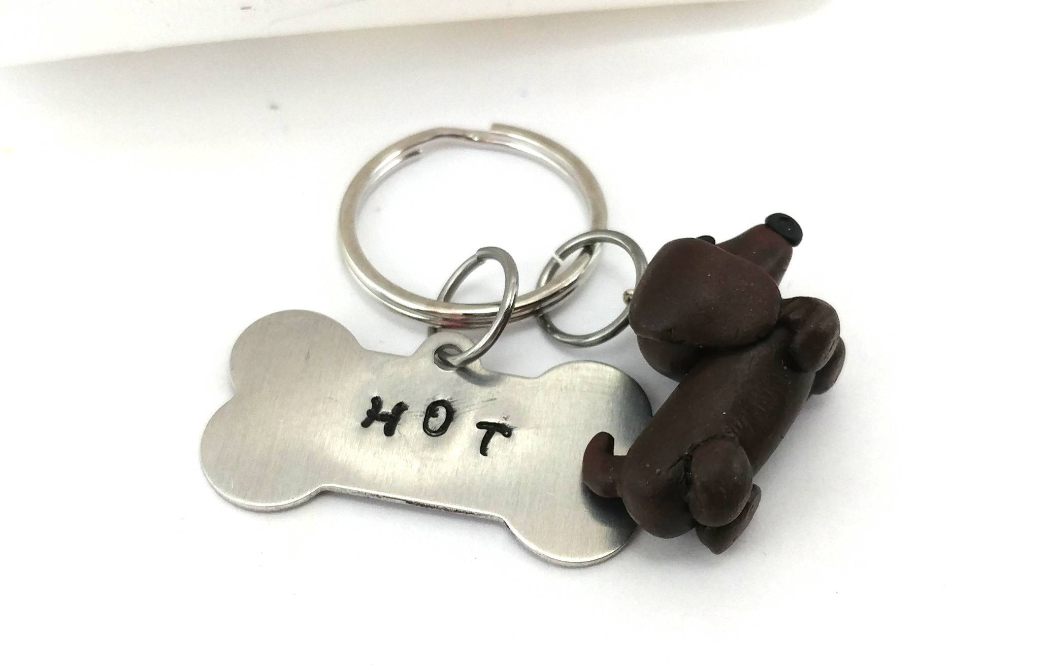 Dog keychain Weenie Dog Keychain Doxie Keychain Dachshund Etsy