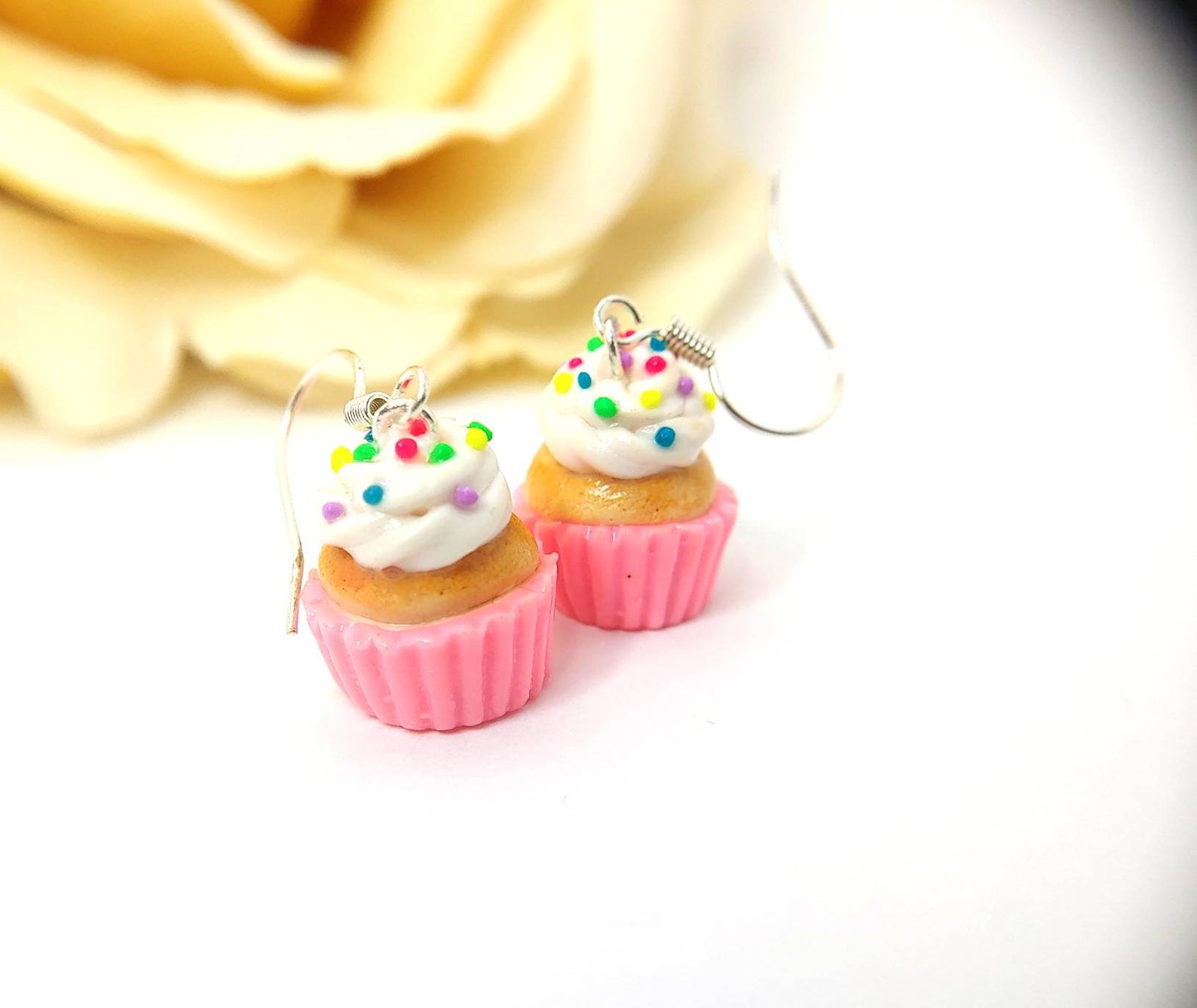 Mini Cupcake Earring Cute Cupcake Earrings Polymer Clay Food Etsy