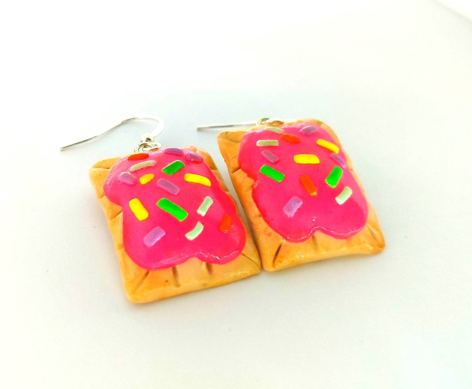 Polymer Clay Food Earrings Cute Food Earring Toaster Pastry Etsy