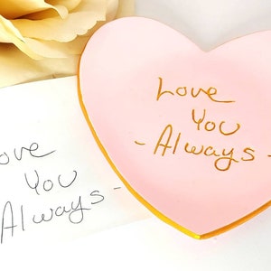 handwriting jewelry dish, Personalized ring dish, handwriting gift, Gift for her, Personalized gift, Actual handwriting, heart ring dish
