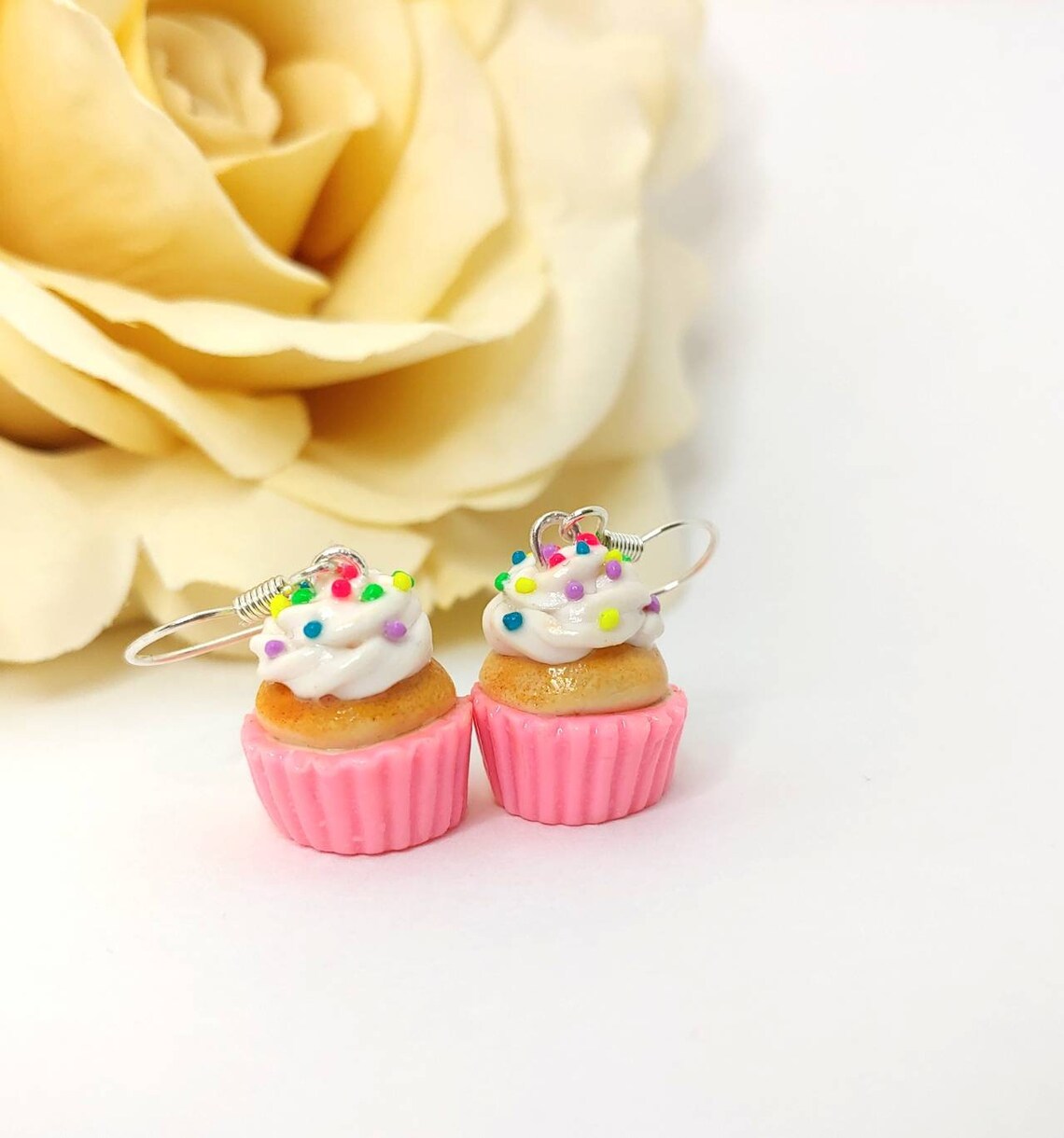 Mini Cupcake Earring Cute Cupcake Earrings Polymer Clay Food Etsy