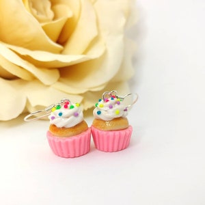 Mini Cupcake Earring Cute Cupcake Earrings Polymer Clay Food - Etsy