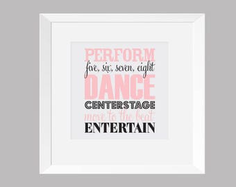 Dance Wall Art - Dance words