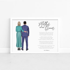 Personalised Mother of the Groom Print - Wedding Day Keepsake Gifts - Thank You Poem Gift For Mother Of The Groom, From Son