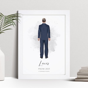 Impressão personalizada para baile de formatura, formatura, escola, presente para formandos da faculdade, arte de parede personalizada, retrato emoldurado, presente para ele, meninos, filho, Holanda
