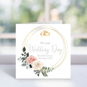 Personalisierte Karte am Hochzeitstag - Hochzeitskarte Für Ihn, Sie, Männer, Frauen, Paare, Brautpaare, Mr Mrs, Mr Mr, Mrs Mrs