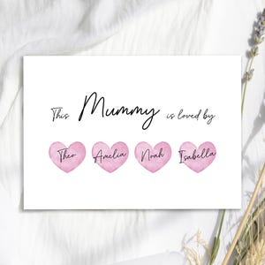 Carte maman personnalisée - Merci, anniversaire, fête des mères, souvenir personnalisé pour maman, grand-mère, grand-mère de son fils, fille - Famille Pays-Bas