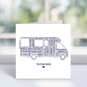 Personalisierte Motorhome Karte - Benutzerdefinierte Wortkunst Karte - Zuhause ist, wo Sie es parken Geschenke - Für Ihn, Sie, Männer, Paare - Für Papa