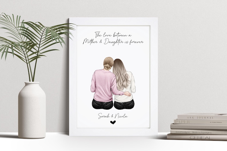 Personalised Mother Daughter Print, Custom Framed Wall Art - Etsy New ...