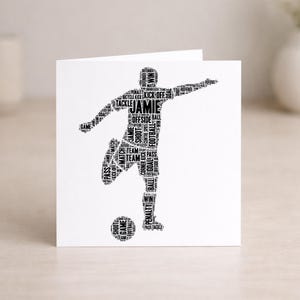 Personalised Footballer Birthday Card - Custom Name