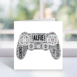 Carte Playstation personnalisée - salle de jeux, carte de jeu - carte de joueur pour lui, hommes, garçons, enfants - fils, frère, papa - anniversaire,