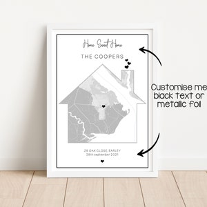 New Home Gift, Personalised Home Print, Housewarming Gift, First Home ...