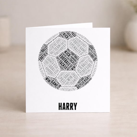 Personalised Football Card - Football Fan Custom Keepsake, For Him, Her, Men, Women NL