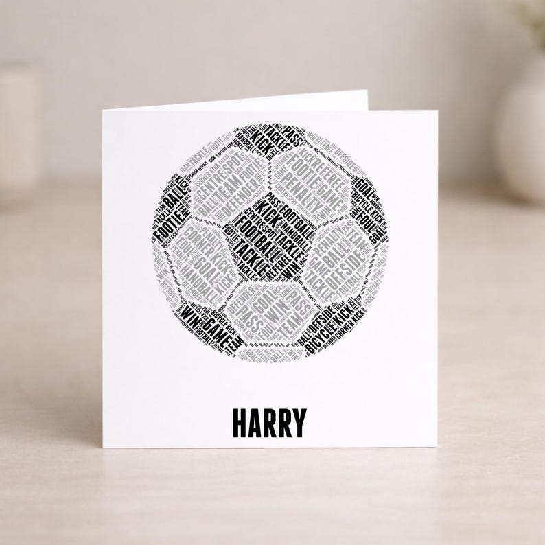 Tarjeta de fútbol personalizada: recuerdo para aficionados al fútbol, para él, ella, hombres y mujeres (NL) imagen 1