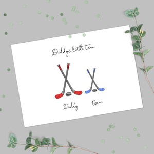 Personalised Hockey Family Stick Print - Custom Wall Art - Hockey Player Fan Gifts image 2
