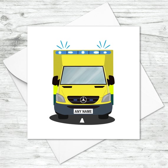 Personalised Ambulance Greeting Card Paramedic NHS Etsy