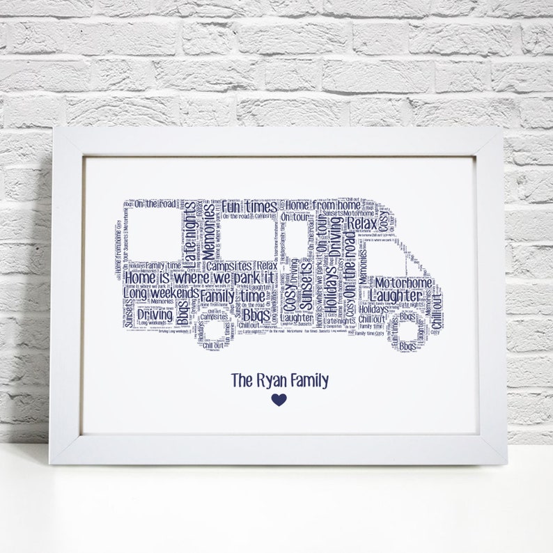 Personalised Motorhome Print Camping Gifts Home Is Where You Park It Birthday, Retirement For Him, Men, Dad, Daddy, Grandad image 1