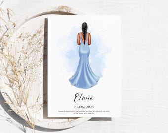 Tarjeta de graduación personalizada: recuerdo de bienvenida, para ella, niña, hija o amiga.