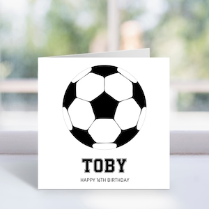 Carta da calcio personalizzata - Carta artistica da calcio personalizzata - Compleanno - Per lui, uomini, ragazzi - Grazie allenatore