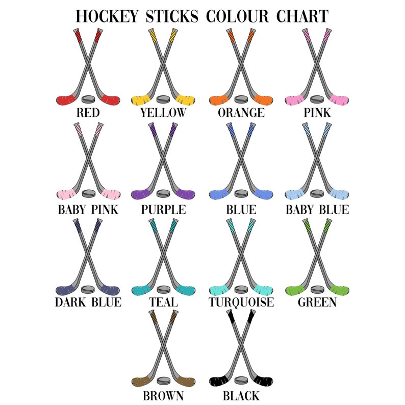 Personalised Hockey Family Stick Print - Custom Wall Art - Hockey Player Fan Gifts image 3