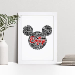 Lámina personalizada de Mickey Mouse: arte de pared inspirado en Disney