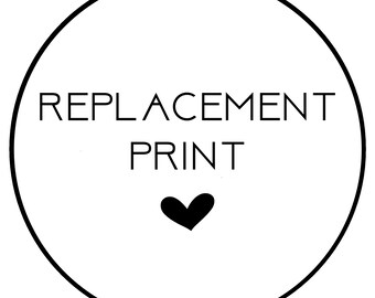 REPLACEMENT PRINT ONLY ** For printing and postage of an A4 or A5 reprint **