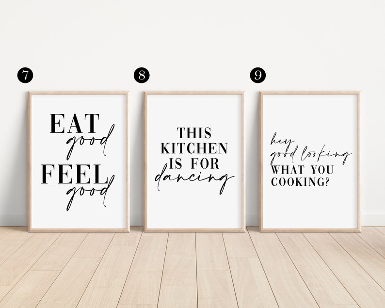 Food Themed Kitchen Prints, Dining Room Wall Art Prints, Unframed Kitchen Poster - Home Décor, Kitchen White and Black A5 A4 A3 Print bild 4