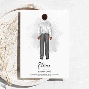 Tarjeta de graduación personalizada: recuerdo de bienvenida, para él, niño, hijo o amigo (NL)