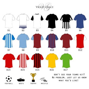 Personalised Football Shirt Print - Custom Family Wall Art Frame - Birthday, Father's Day Gifts Bild 4