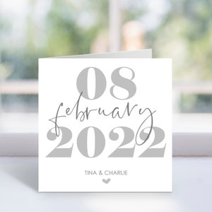 Personalised Engagement Card - Engagement Date Card - For Couples, Mr And Mrs to be, Newly Engaged Couples