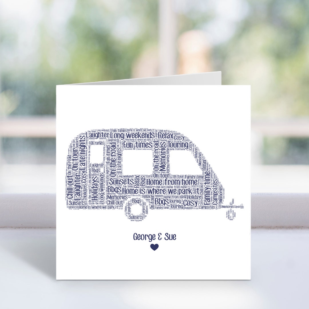 Gepersonaliseerde Caravan Card Caravan Happy Campers Etsy Nederland