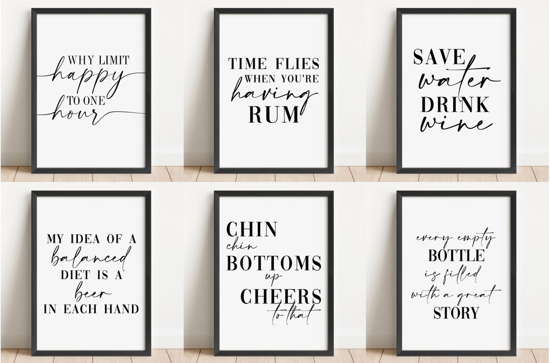 Home Bar Prints, Bar Wall Art Prints, Unframed Home Bar Poster, Bar