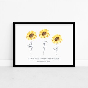 Personalised Gift For Her - Mothers Day Gifts For Mum Mummy Nan - Gift For Grandparents - Gift For Nana - Flower Gift For Mum Mam Nanny Nan
