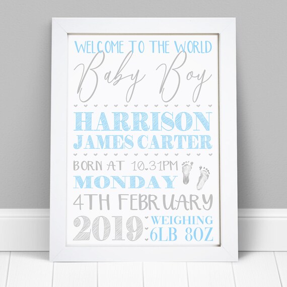 personalised baby print