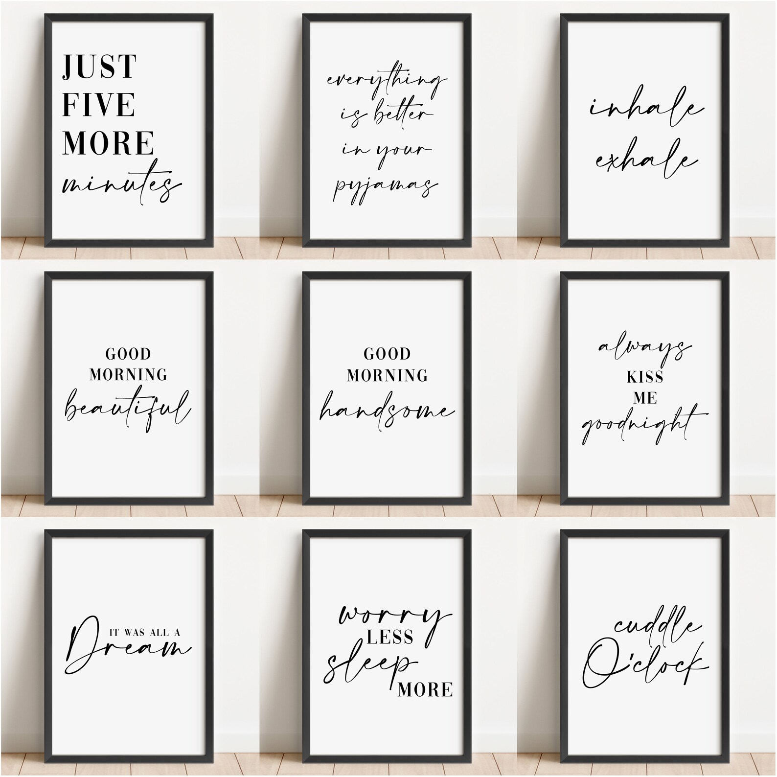 Set of 9 Bedroom Digital Prints Printable Master Bedroom - Etsy