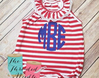 4th of july bubble romper