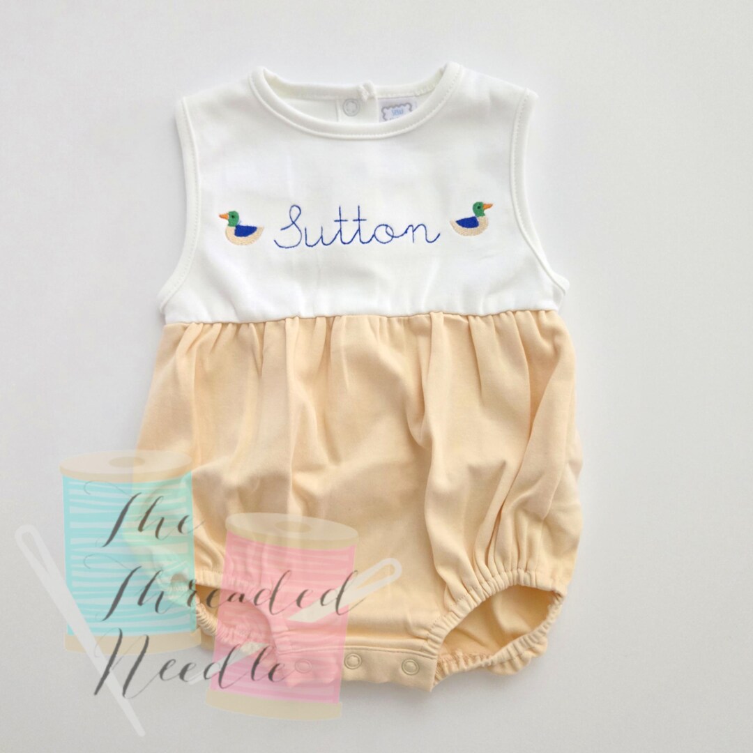 Baby Boy Monogrammed Bubble - Monogrammed Bubble - Monogrammed Romper ...