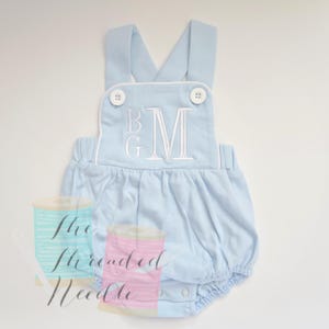 Baby Boy Monogrammed Bubble - Monogrammed Bubble - Monogrammed Romper - Romper Bubble - Baby Boy Romper - Baby Boy Sunsuit - Summer Outfit