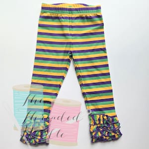 Mardi Gras Icings - Mardi Gras Pants - Mardi Gras Ruffle Leggings - Mardi Gras Outfit - Mardi Gras Leggings